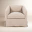 Topanga Slipcover Swivel Chair-Laine Flint