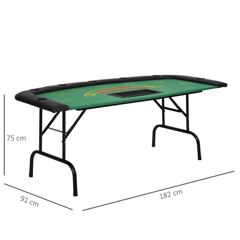 HOMCOM 182cm Foldable Poker Table
