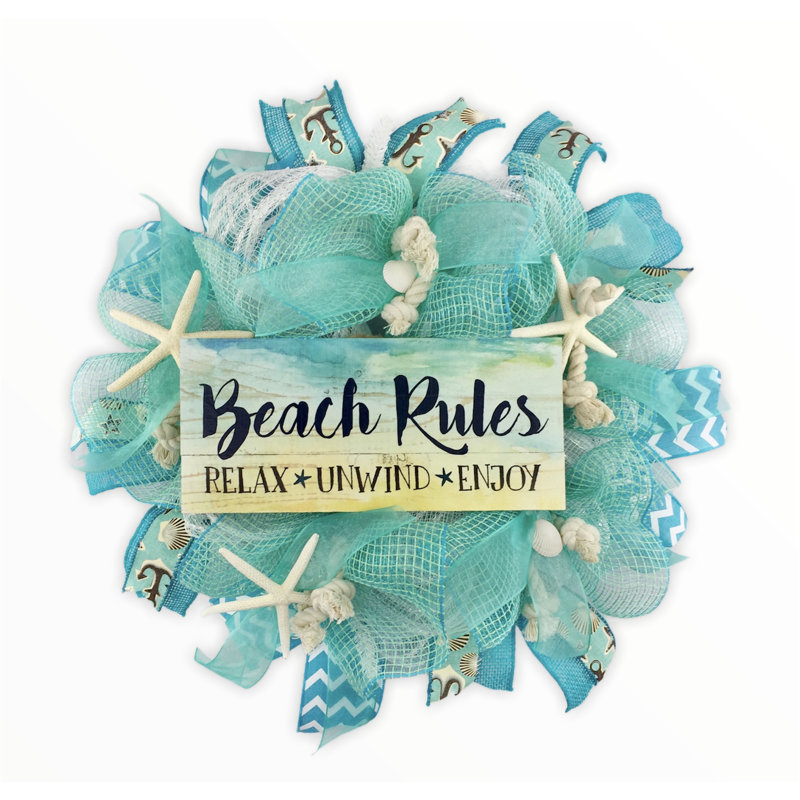 Couronne en maille 18 po Beach Rules