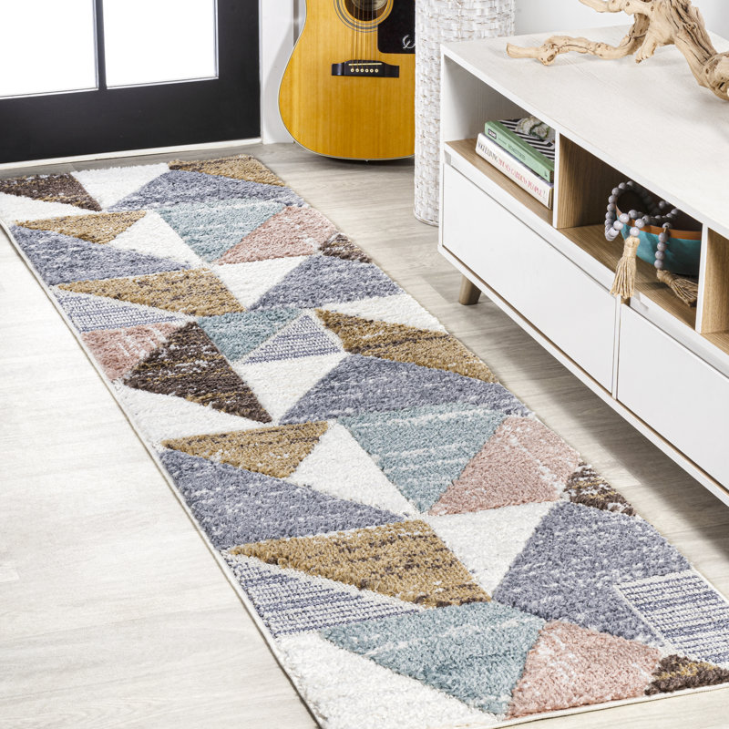 Tapis multicolore Joncarlos, Tapis de couloir 2 pi 2 po x 8 pi