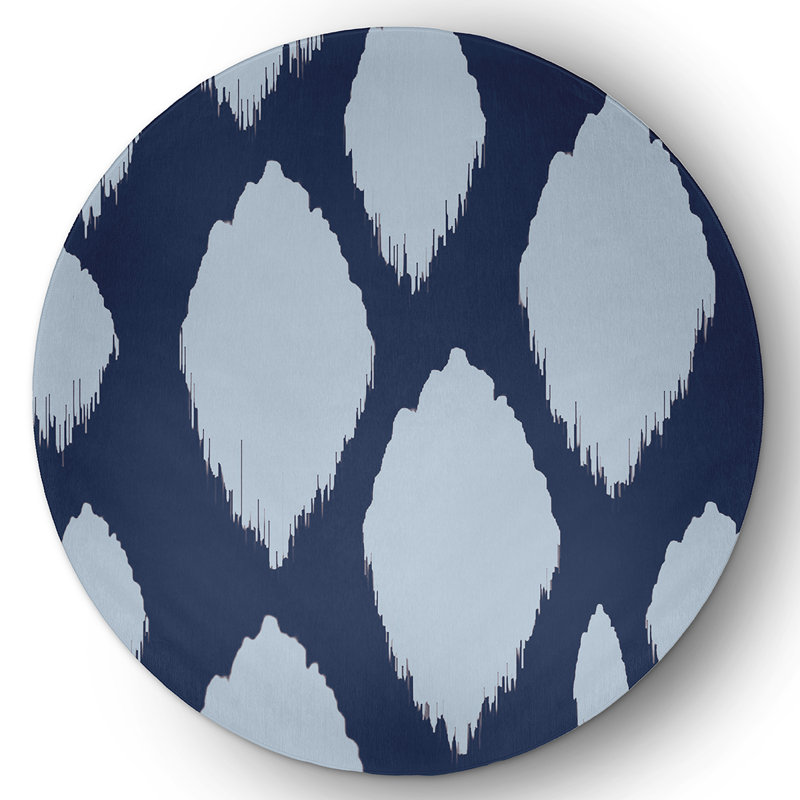 Savner Chenille Abstract Indoor Rug, Round 5'