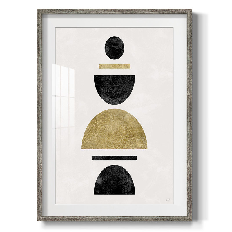 Modern Stack -Framed Print, 25.5" H x 17.5" W, Distressed