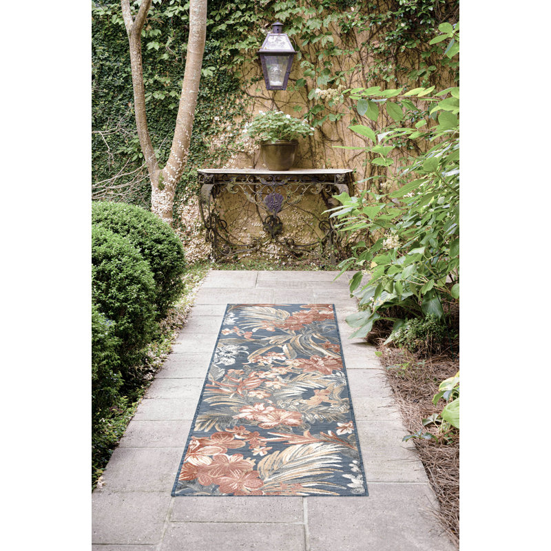 Tapis floral Callie, Tapis de couloir 2 pi 2 po x 7 pi 3 po