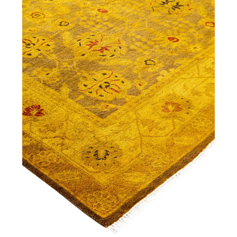 Overdyed One-of-a-Kind 4' 2" X 6' 2" Hand Knotted Area Rug