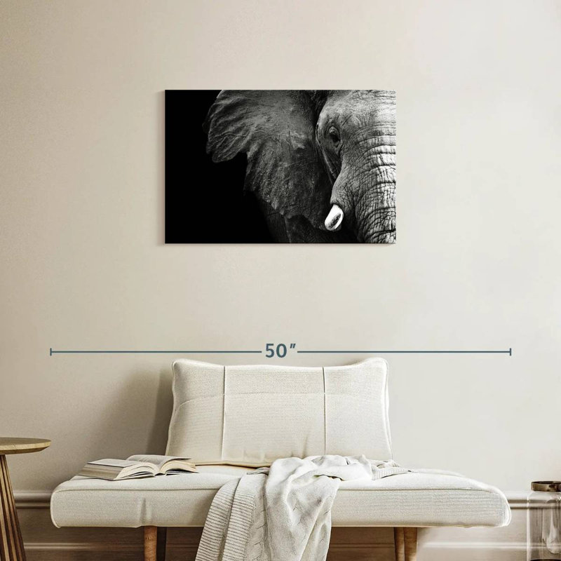 Wise Elephant, 20" H x 30" W