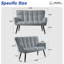 Fauteuil capitonné large 52,56 po Machella-2143881615