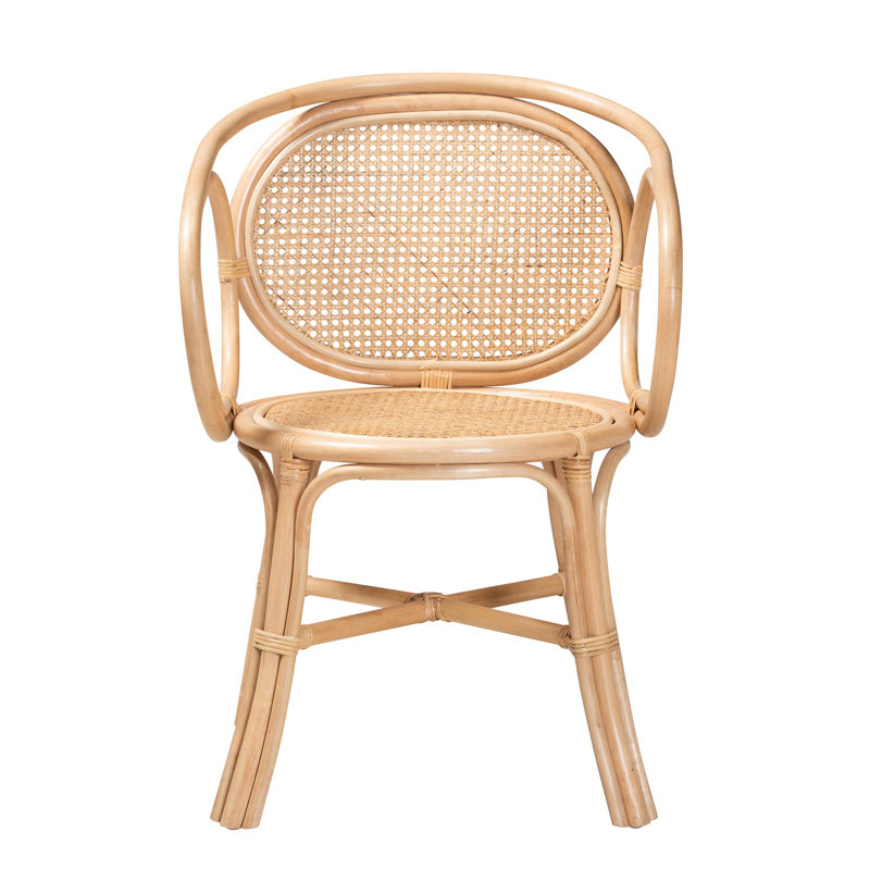 Akelius 45cm H King Louis Back Armchair, Natural/Light Brown