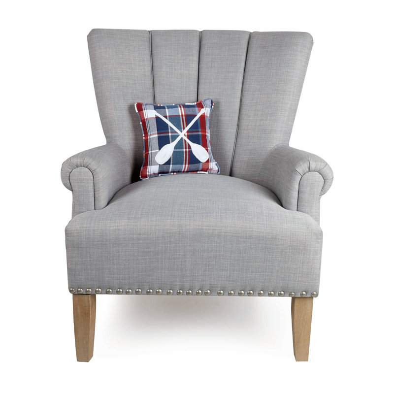 Coussin en coton brodé Picnic