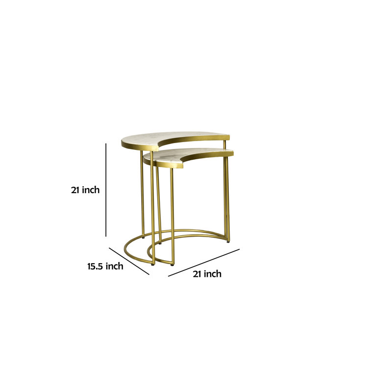 Elestine Marble Top Nesting Tables