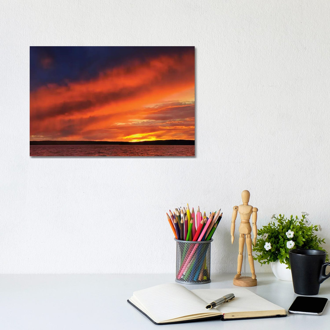 Canada, Saskatchewan, Prince Albert National Park. Storm On Waskesiu Lake At Sunset. by Jaynes Gallery - Wrapped Canvas Gallery-Wrapped Canvas Giclée
