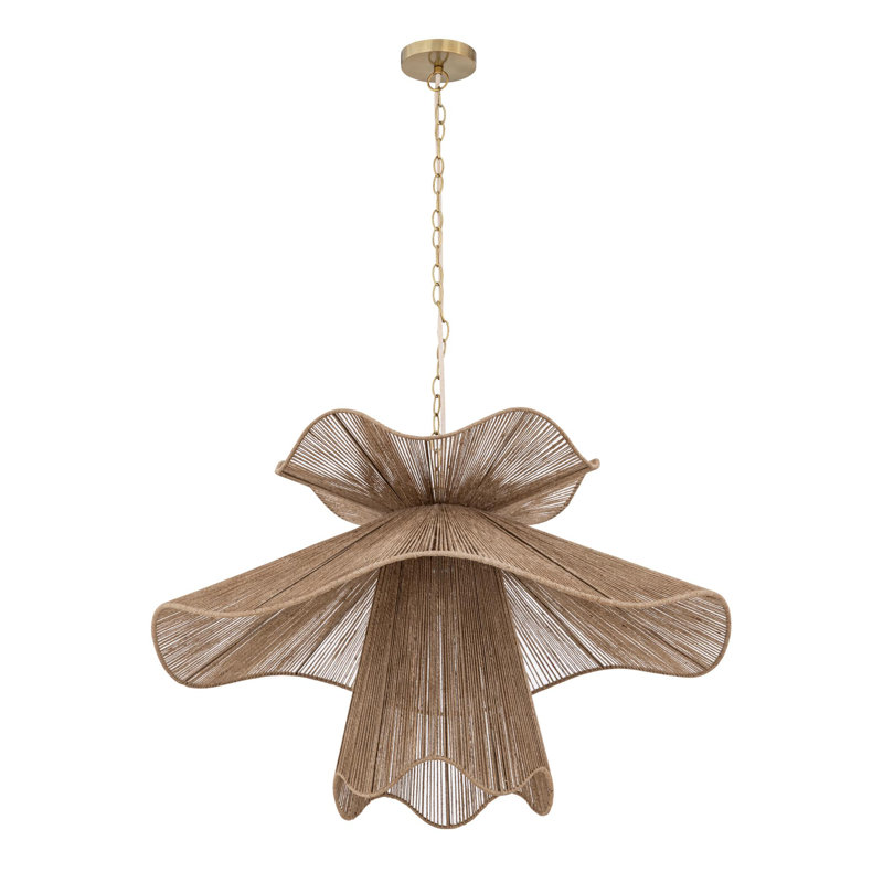 1 - Light Tiered Chandelier, Brown Sugar