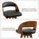 Cayuga Modern Swivel Upholstered Counter Stools with Open Low Back