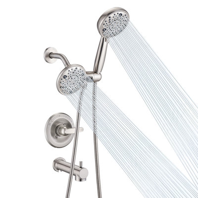 Faucet Shower Trim Kit With Dual Shower Head Combo (Valve/Cartridge Not Included)