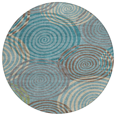 Machine Washable Indoor/Outdoor Chantille ACN2435 Geometric Rug