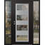 Porte d'entrée avant prémontée à 2 panneaux latéraux en acier argenté noir / noir-119893712-119893711-119893709