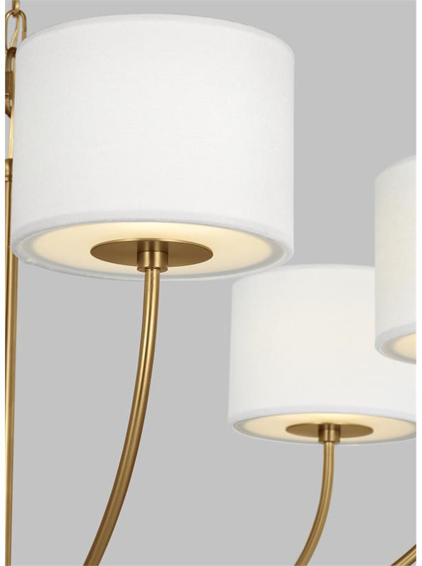 Tanyel 6-Light Chandelier, Burnished Brass