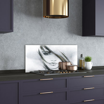 Alvyda 50cm W x 100cm L Glass Peel and Stick Panel