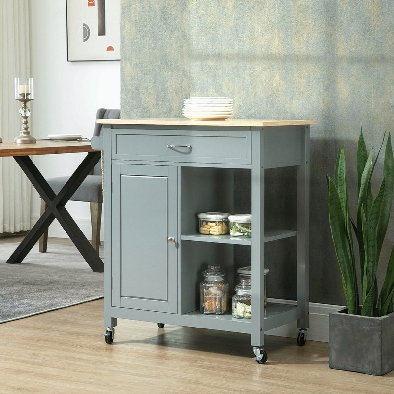 Omariana Kitchen Cart, Black