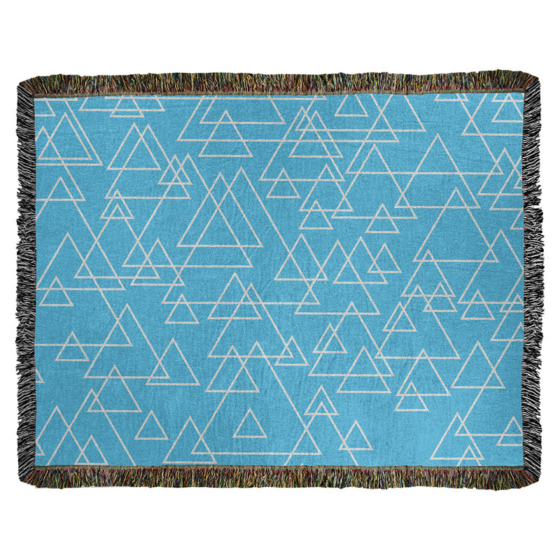 Katelyn Elizabeth Hand Woven Throw Blanket, 50" W x 60" L, Blue