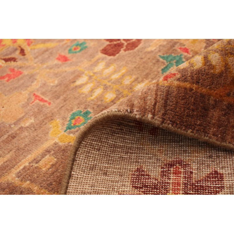 Tapis décoratif en laine noué à la main de conception unique 8 pi x 10 pi 2 po Dequez