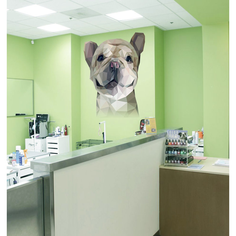 Adhésif décoratif chien polygonal, H 46 po x l 46 po