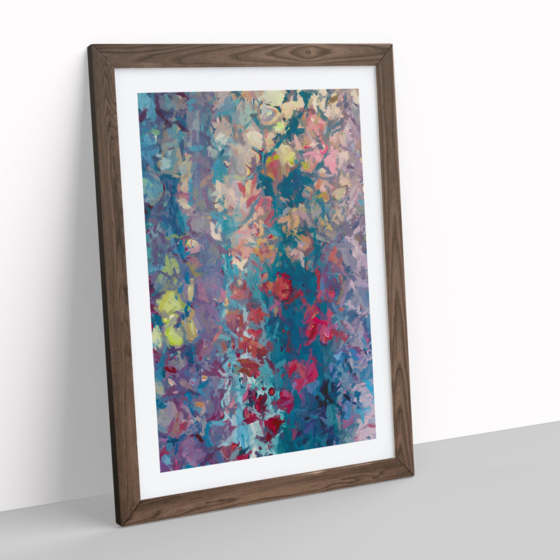 Eastern Comfort Abstract - Single Picture Frame Print, 34cm H x 25cm W, Walnut