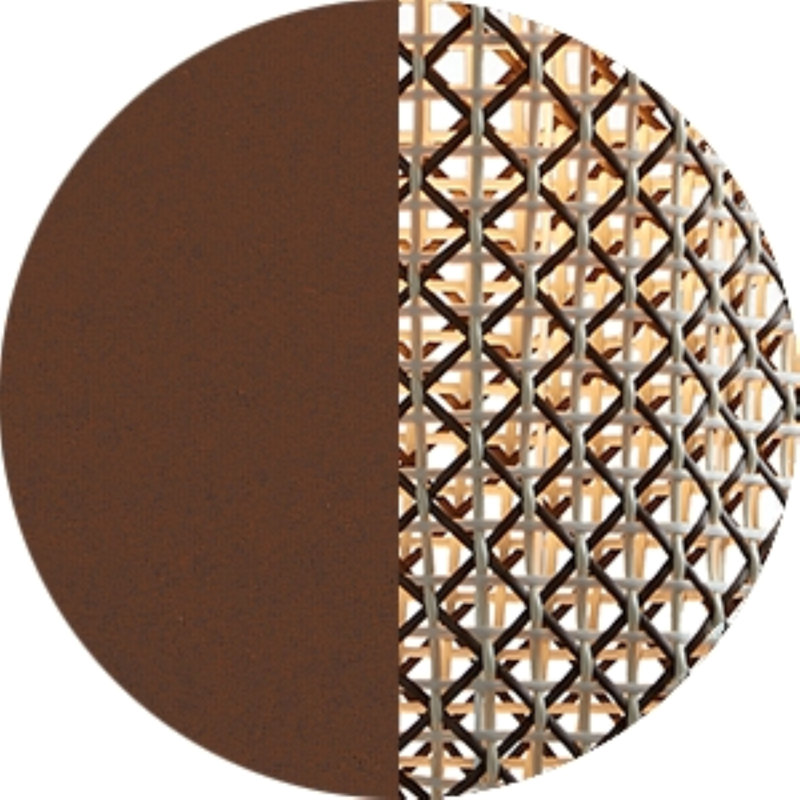 Luminaire suspendu sphère 1 lumière DEL Nans, Brun