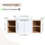 Meuble-lavabo mural 48 po, porte à fermeture en douceur, lavabo, 2 tablettes de rangement, armoire attrayante de 48 po au style chic
