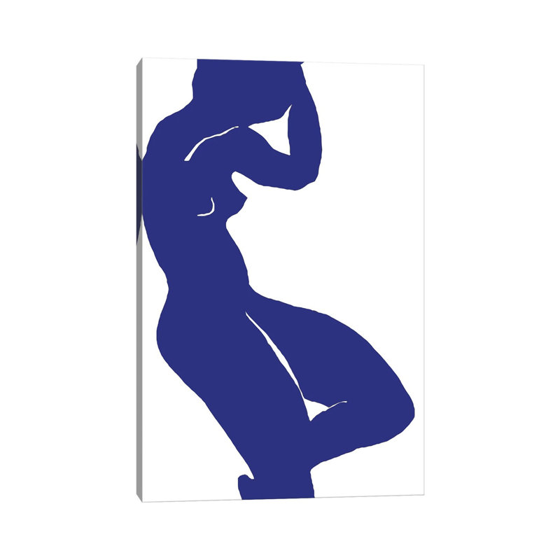 Woman Minimalism Blue by Art Mirano - Wrapped Canvas Print, 101.6cm H x 66.04cm W x 1.91cm D