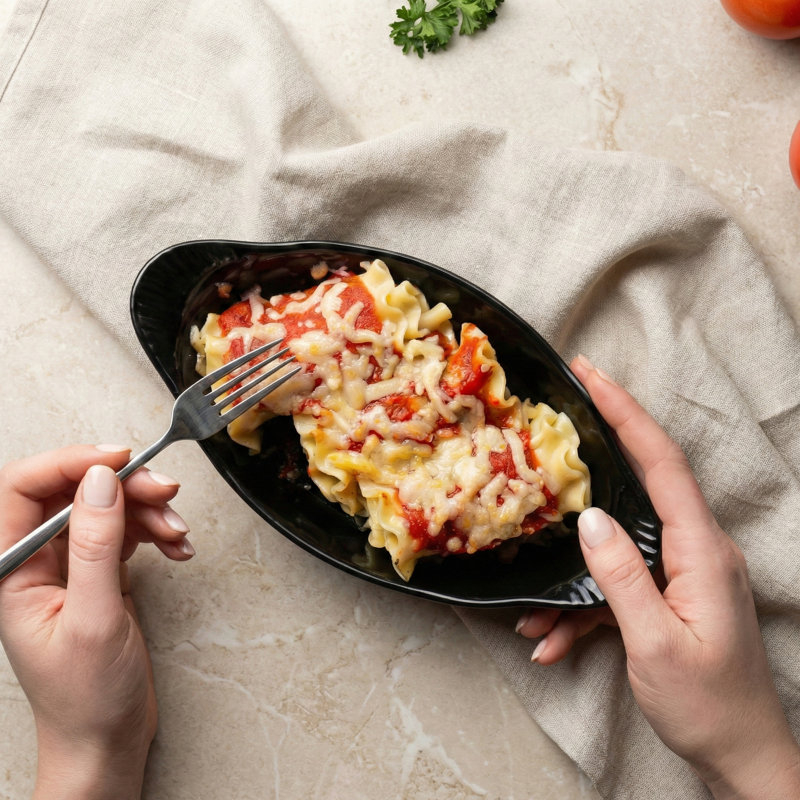 Kook 18 Oz. Ceramic Au Gratin Dish Set Of 6, Matte Black