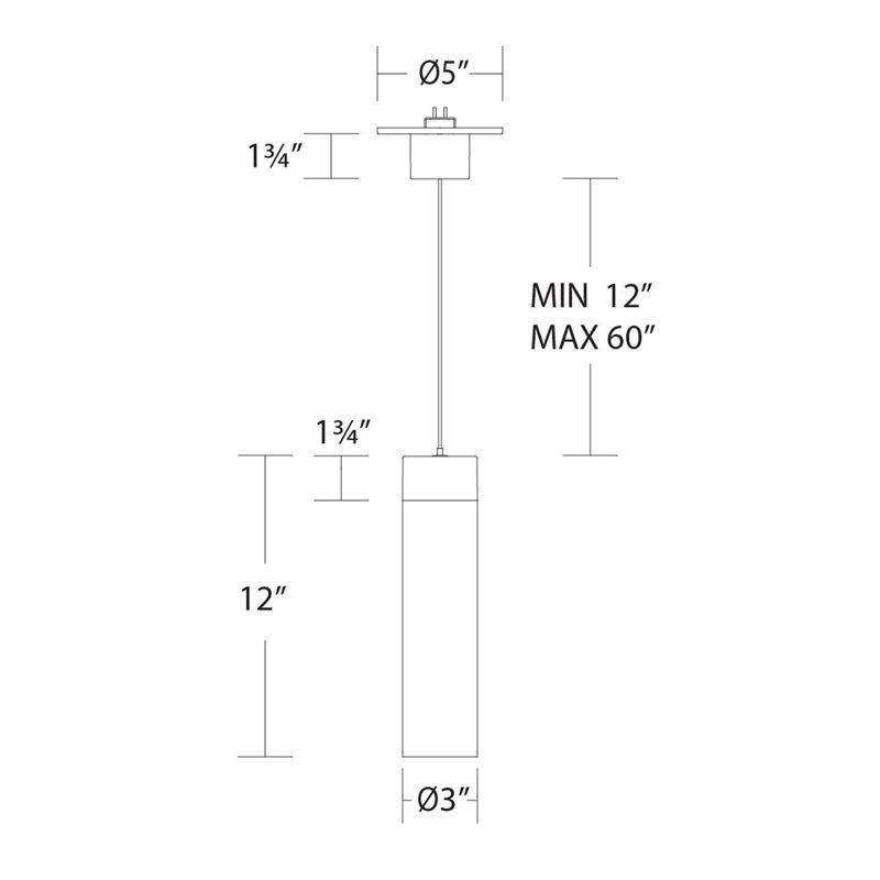 Twist-N-Lite Dimmable LED Adjustable Height Cylinder Pendant - 5 Selectable Colour Temperatures, Brushed Nickel