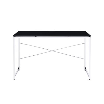 Rectangular Black And Desk With Stable Construction Storage Office Table Shape Ample