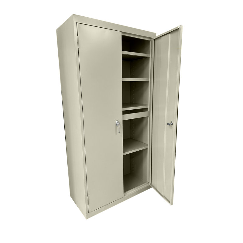 Armoire de rangement en acier soudé Jaylon - l 36 po x P 18 po x H 78 po, Mastic