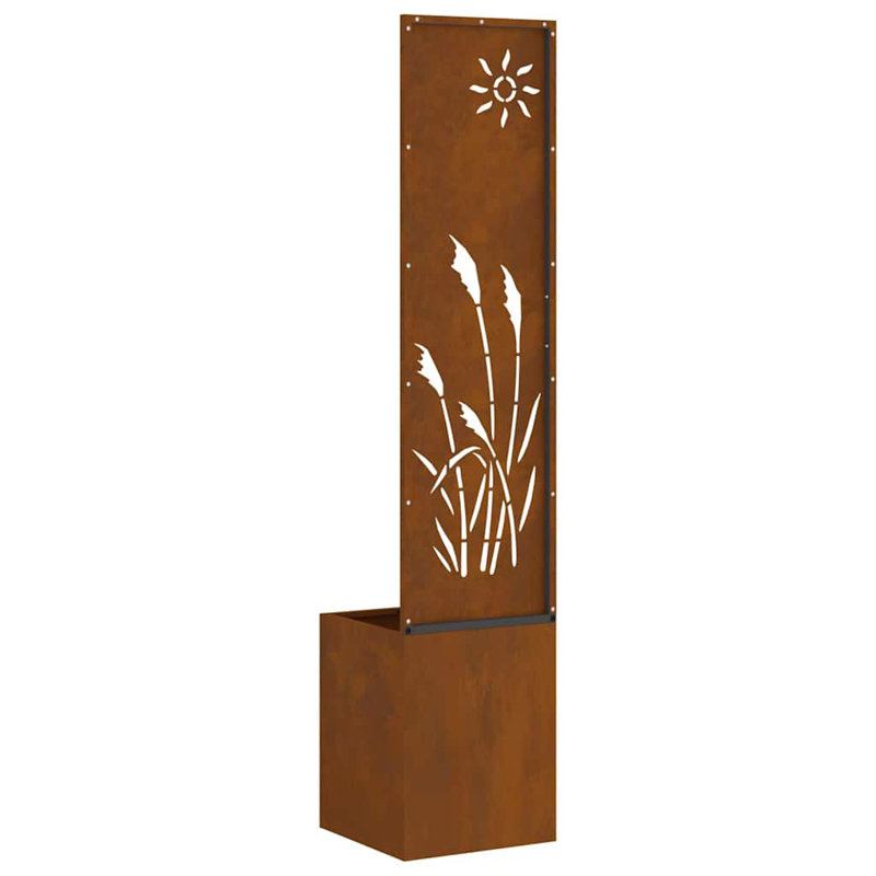 Planter Box, Rusty, 140cm H x 32cm W x 32cm D