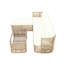 Ensemble de mobilier d'extérieur en rotin PE avec structure en fer, canapé de conversation en osier beige foncé