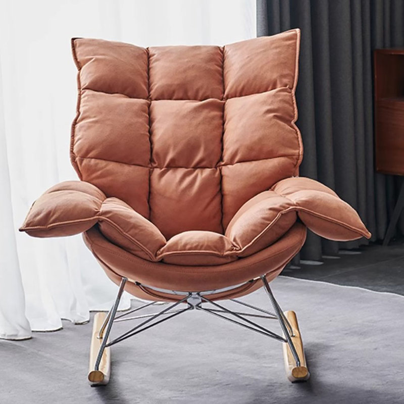 Chaise berçante créative et décontractée, Rose
