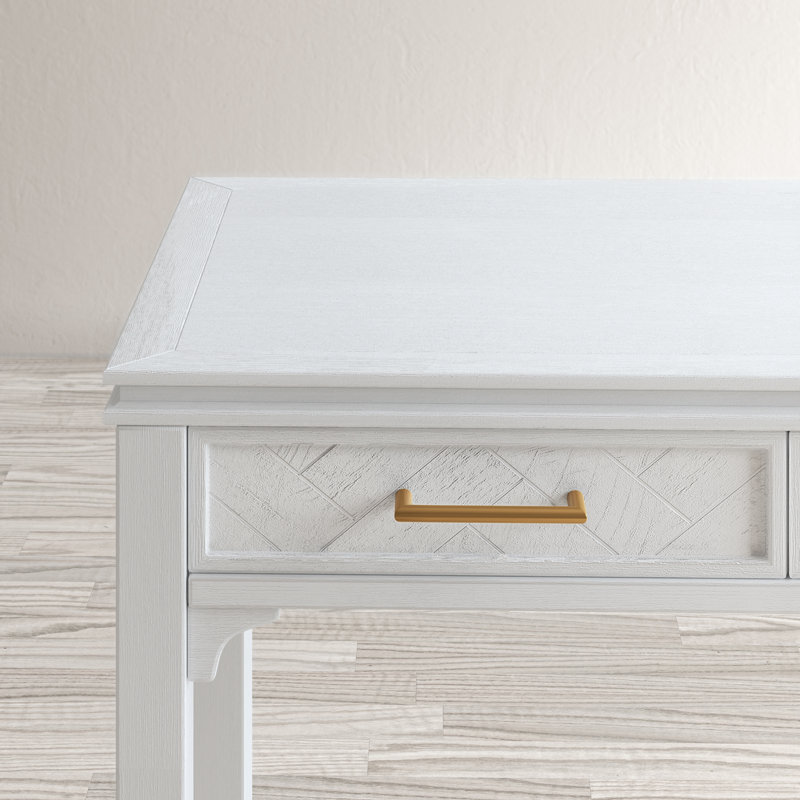 Itsham Desk with Built in Outlets, White