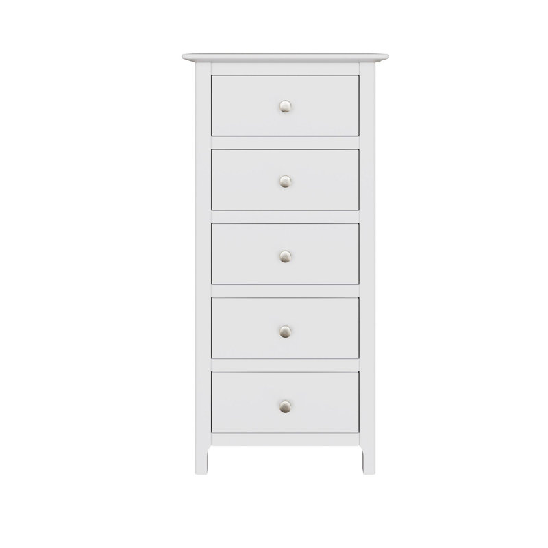 Accetturri 5 Drawer Chest of Drawers, Ivory White