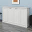 Lit escamotable horizontal horizontal avec armoire pliante, meuble peu encombrant pour chambre d'amis et bureau personnel