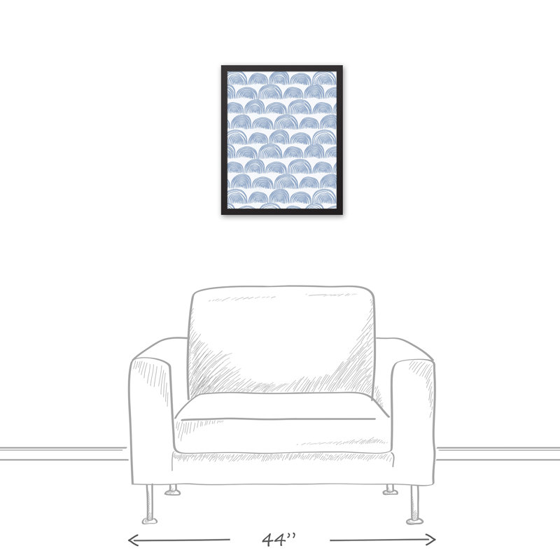 Art encadré, H 21,75 po x l 17,75 po x P 1,75 po