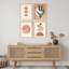 «Pastel Forest Plants Birds Symbols Abstract Shape Illustration Relax» 4 pièces-101520419-101520417
