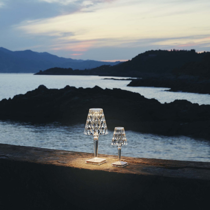 Big LED Table Lamp, Light Blue, Plug In