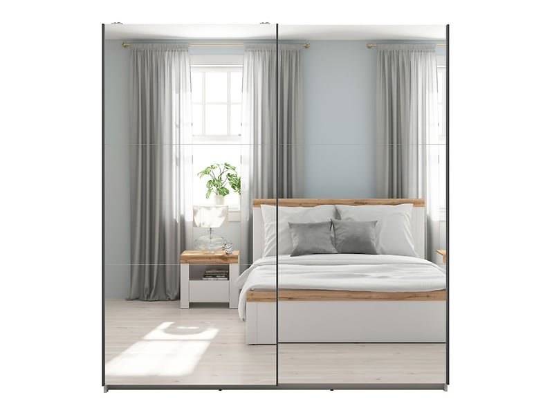 Manufactured Wood Wardrobe, 196cm H x 184cm W x 60cm D, Cashmere