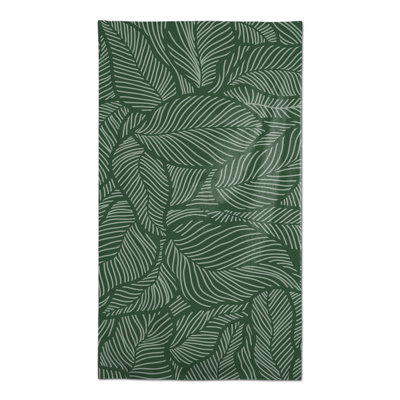 Dense Leaves Gray 5 Tablecloth