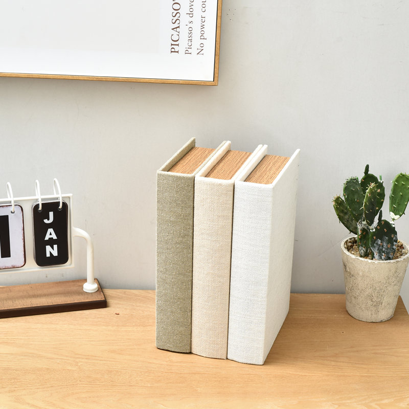 Boîtes décoratives en lin et bois Boho Modern