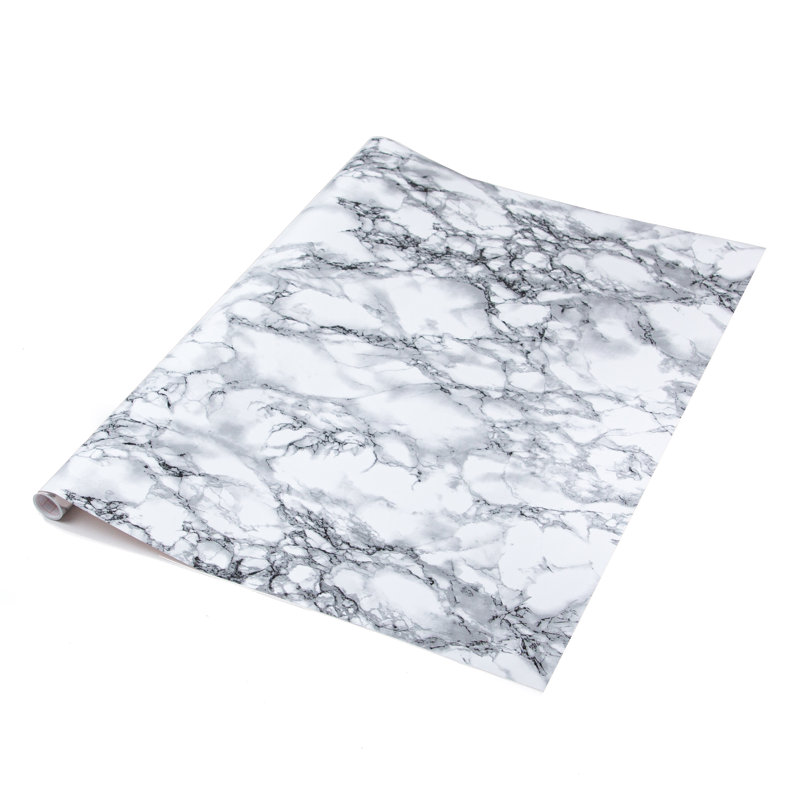 Neace 2m x 67.5cm Peel & Stick Wallpaper Roll, Marble White