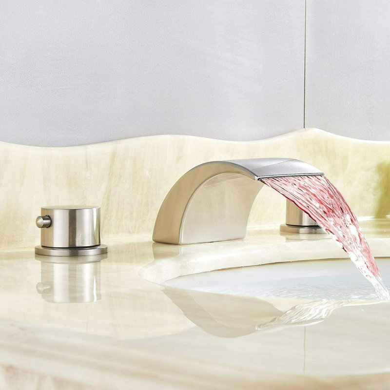 Widespread 2-handle Bathroom Faucet, Brushed Nickel