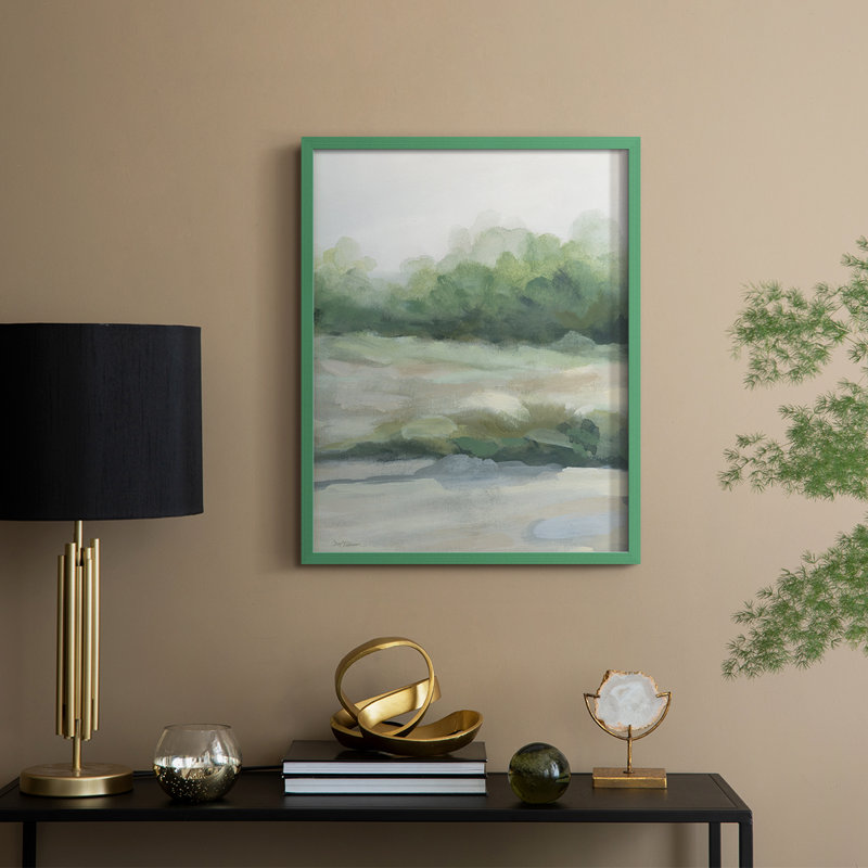 «Faded Morning I», reproduction encadrée - bois massif, H 15 po x l 12 po, Vert
