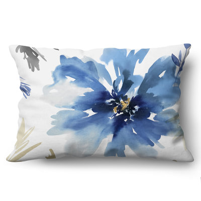 Floral Throw Pillow with Premium Polyester
