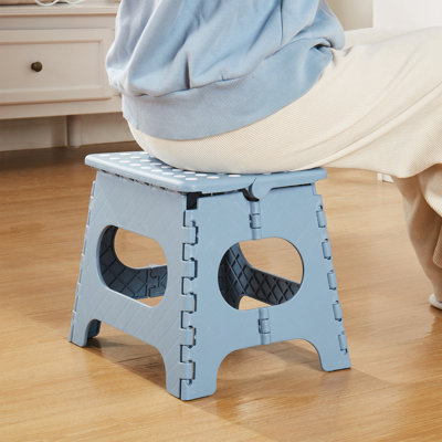 Foldable Step Stool Step Ladder 2-Step Folding Stool, Non-Slip